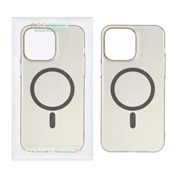 قاب اورجینال کریستالی MagSafe شفاف Creative مدل Apple iPhone 15 Pro Max - خاکستری (پک دار)