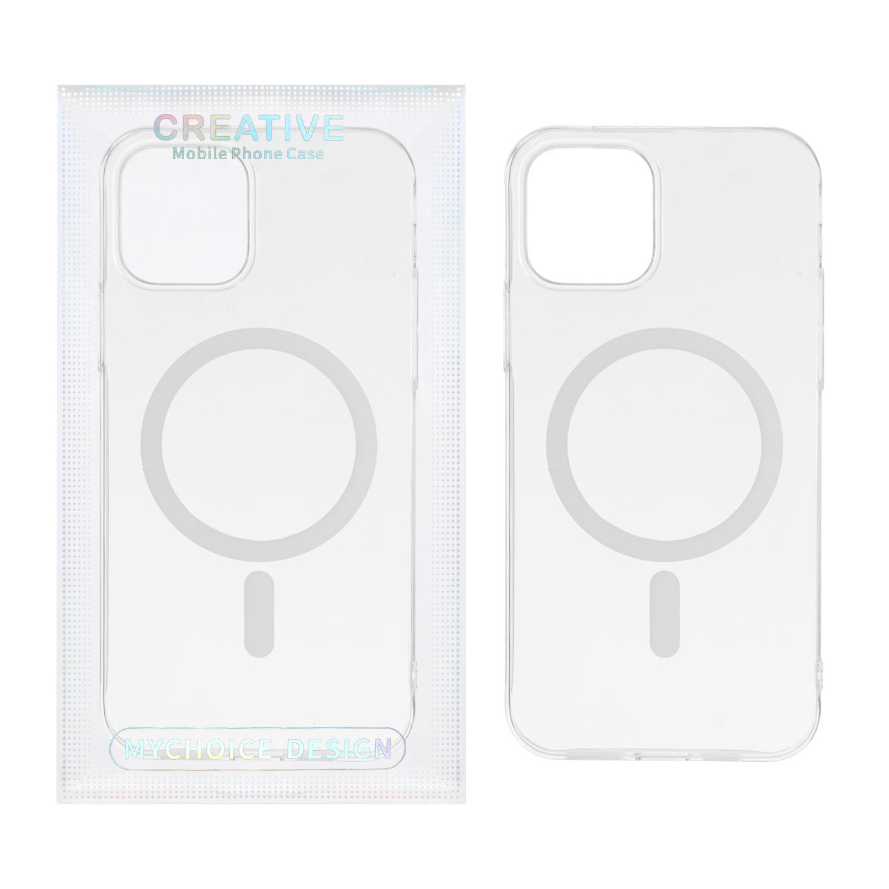 قاب اورجینال کریستالی MagSafe شفاف Creative مدل Apple iPhone 12 Pro Max - سفید (پک دار)