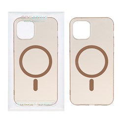 قاب اورجینال کریستالی MagSafe شفاف Creative مدل Apple iPhone 12 Pro / iPhone 12 - صحرایی (پک دار)