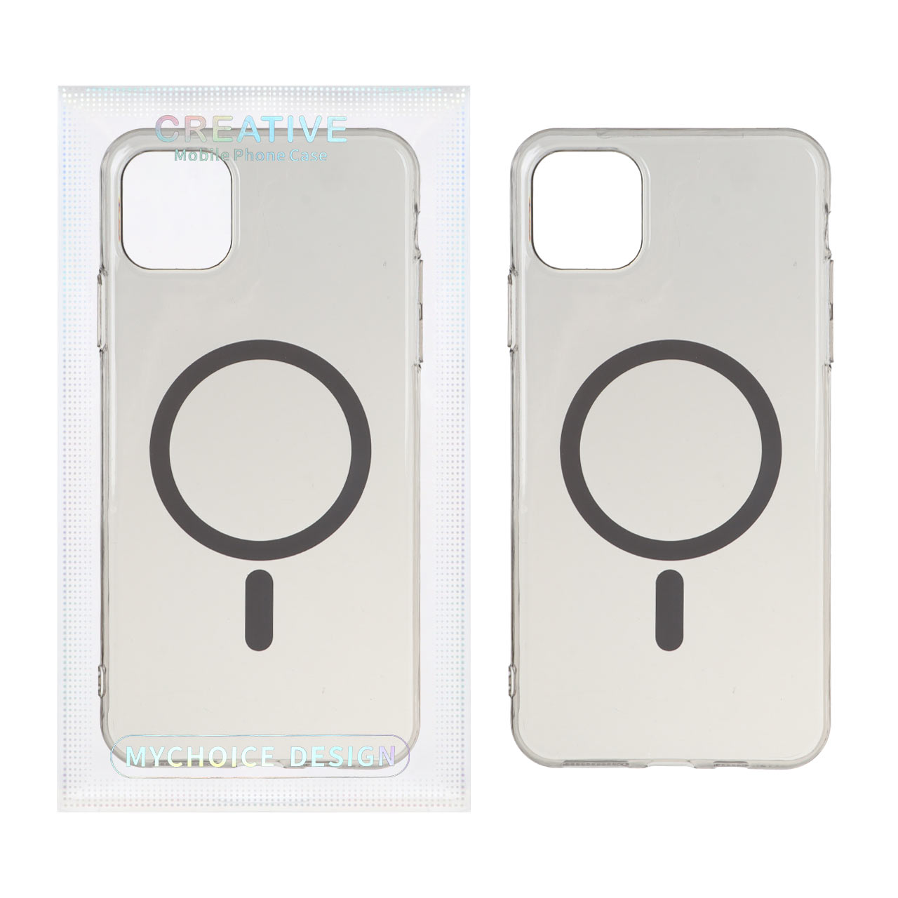 قاب اورجینال کریستالی MagSafe شفاف Creative مدل Apple iPhone 11 Pro - خاکستری (پک دار)