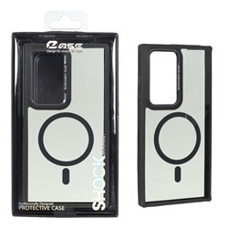 قاب Pro Camera لنز آلومینیومی دودی MagSafe دور هاشور Samsung Galaxy S24 Ultra - مشکی (پک دار) - MPS