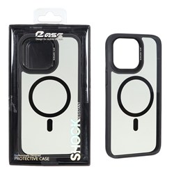 قاب Pro Camera لنز آلومینیومی دودی MagSafe دور هاشور Apple iPhone 15 Pro Max - مشکی (پک دار) - MPS