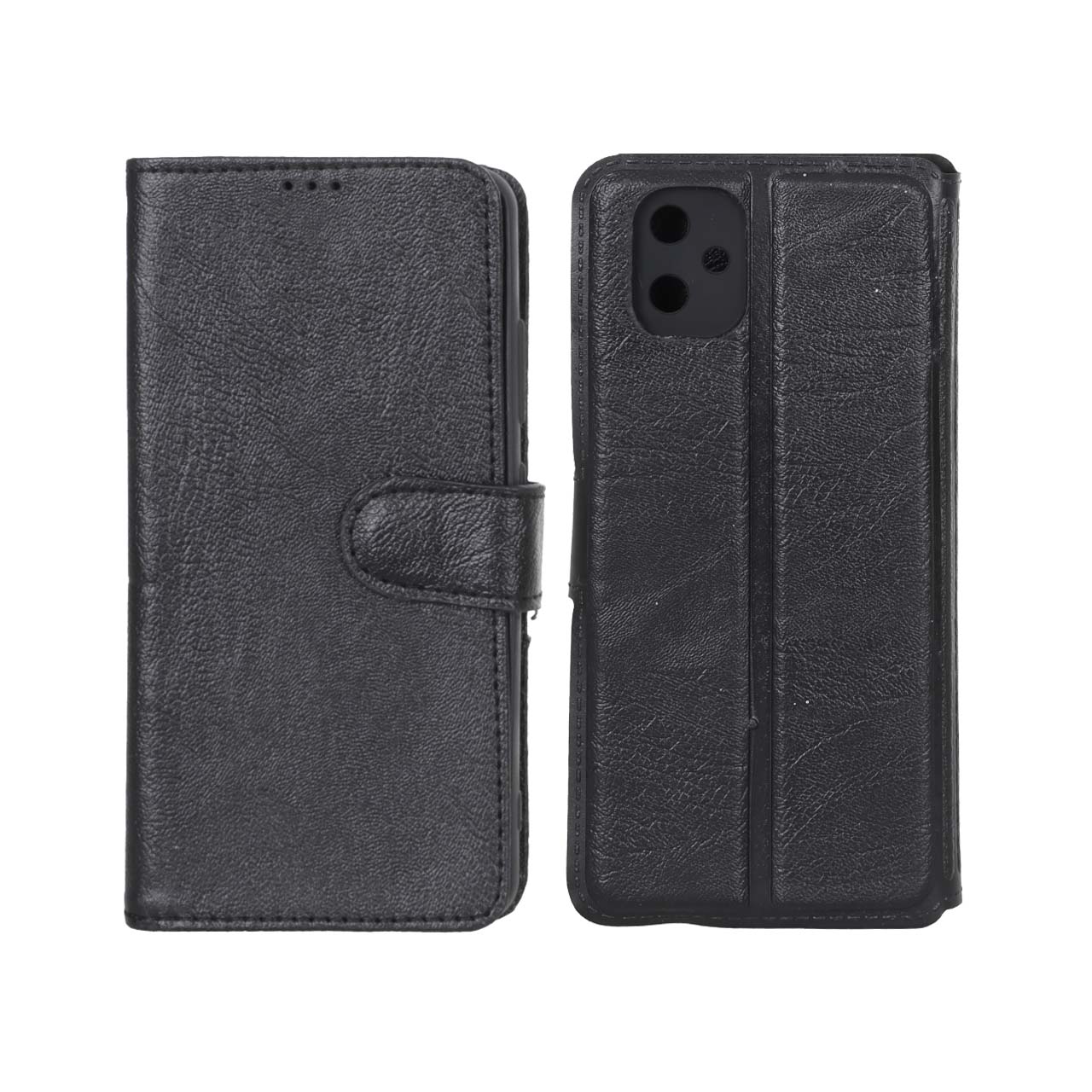 کیف موبایل چرمی مگنتی محافظ لنزدار Samsung Galaxy A05 / M05 / F05 - مشکی کد 1