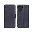 کیف موبایل چرمی مگنتی محافظ لنزدار Xiaomi Redmi 13C / Poco C65 - سرمه ای