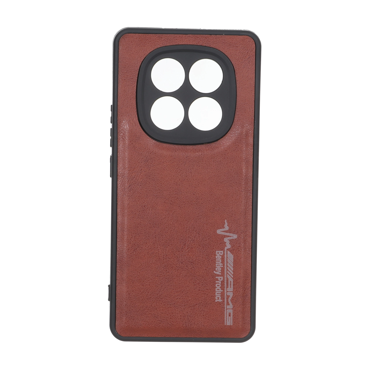 قاب طرح چرم AMG محافظ لنزدار Xiaomi Redmi Note 15 - قهوه ای