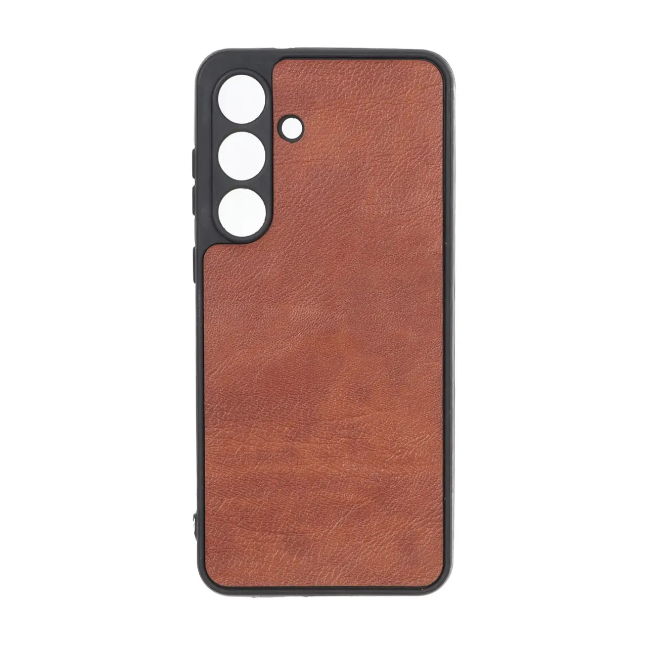 قاب Rock طرح چرم Samsung Galaxy S25 FE - قهوه ای