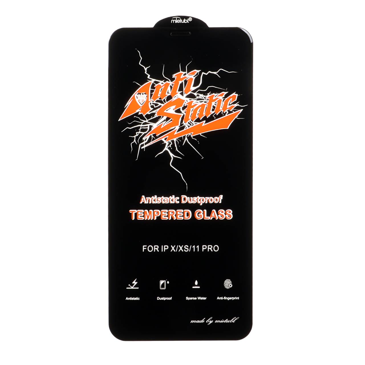 محافظ صفحه نمایش شیشه ای Full Cover Anti Static Mietubl مدل ORG - Apple iPhone 11 Pro / iPhone XS / iPhone X