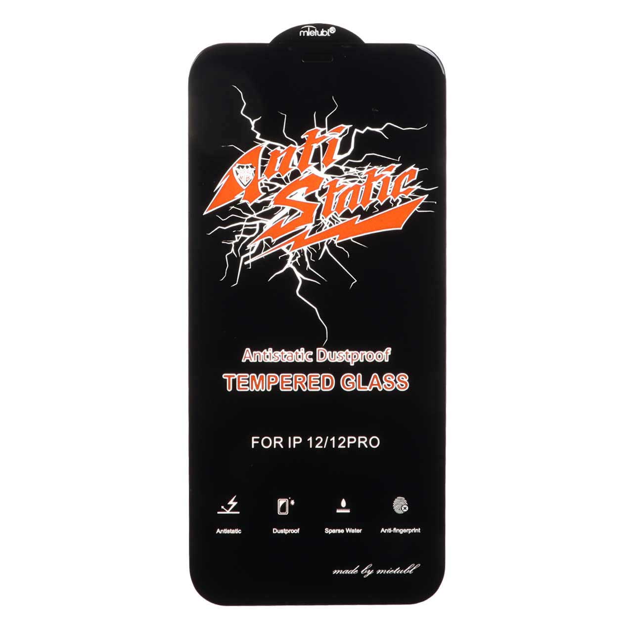 محافظ صفحه نمایش شیشه ای Full Cover Anti Static Mietubl مدل ORG - Apple iPhone 12 / iPhone 12 Pro