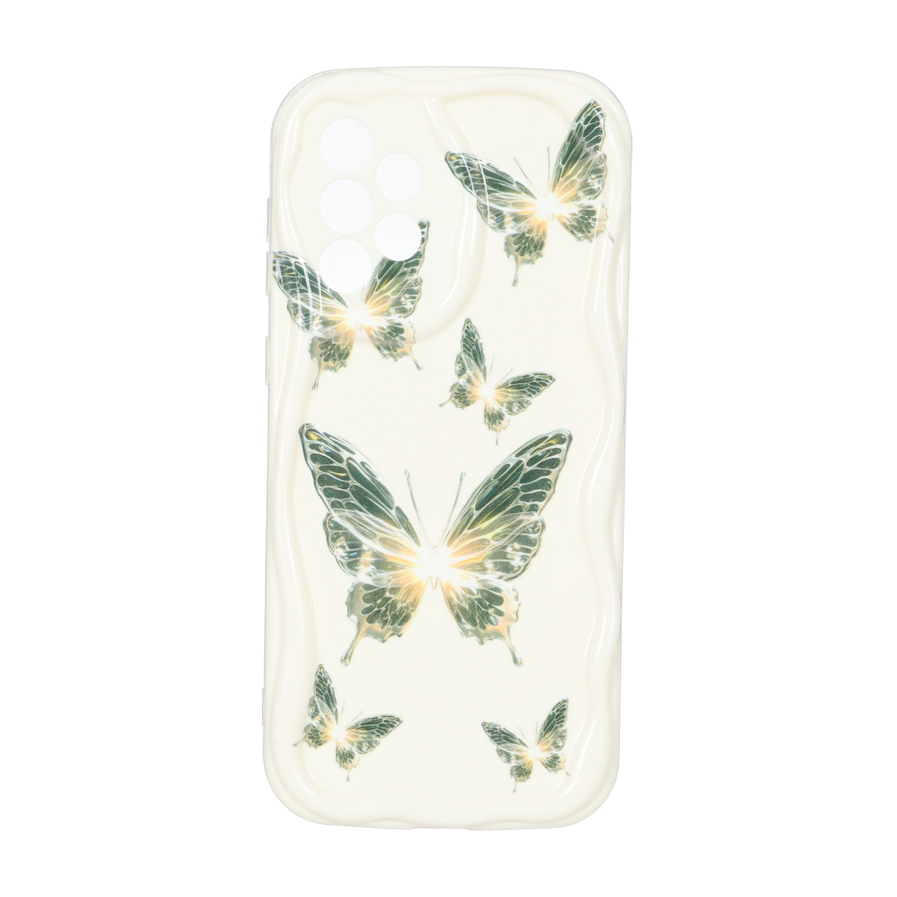 قاب کنگره ای ژله ای طرح دار محافظ لنزدار Samsung Galaxy A73 - کد 201