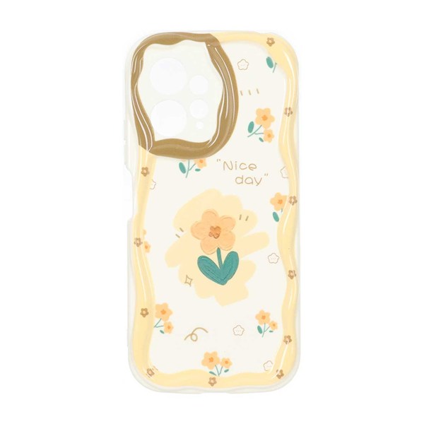 قاب کنگره ای ژله ای طرح دار محافظ لنزدار Xiaomi Redmi Note 12 4G - کد 211