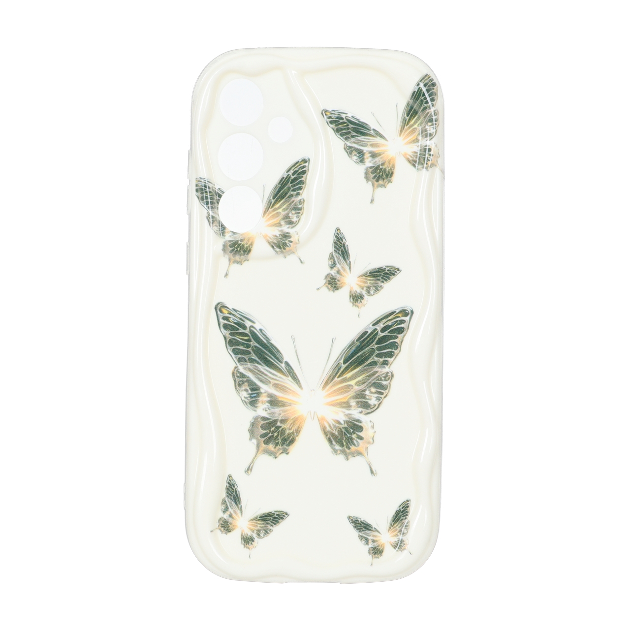 قاب کنگره ای ژله ای طرح دار محافظ لنزدار Samsung Galaxy A55 - کد 252