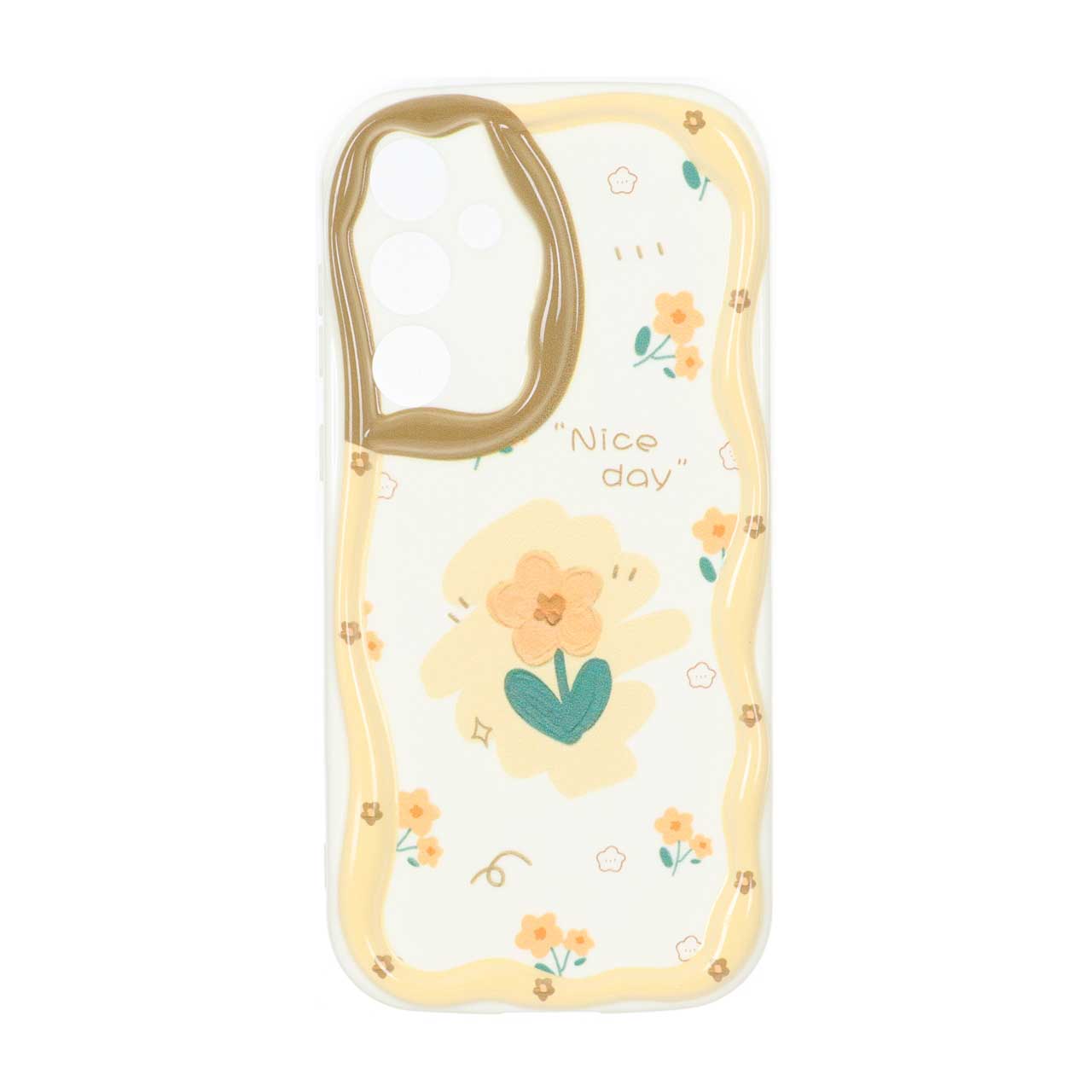 قاب کنگره ای ژله ای طرح دار محافظ لنزدار Samsung Galaxy A55 - کد 253