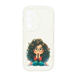 قاب کنگره ای ژله ای طرح دار محافظ لنزدار Samsung Galaxy A55 - کد 256