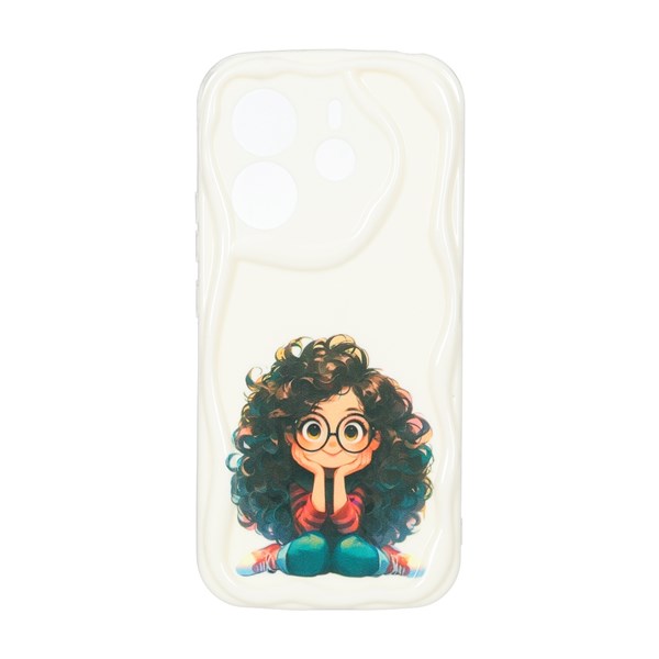 قاب کنگره ای ژله ای طرح دار محافظ لنزدار Xiaomi Redmi Note 14 4G - کد 274