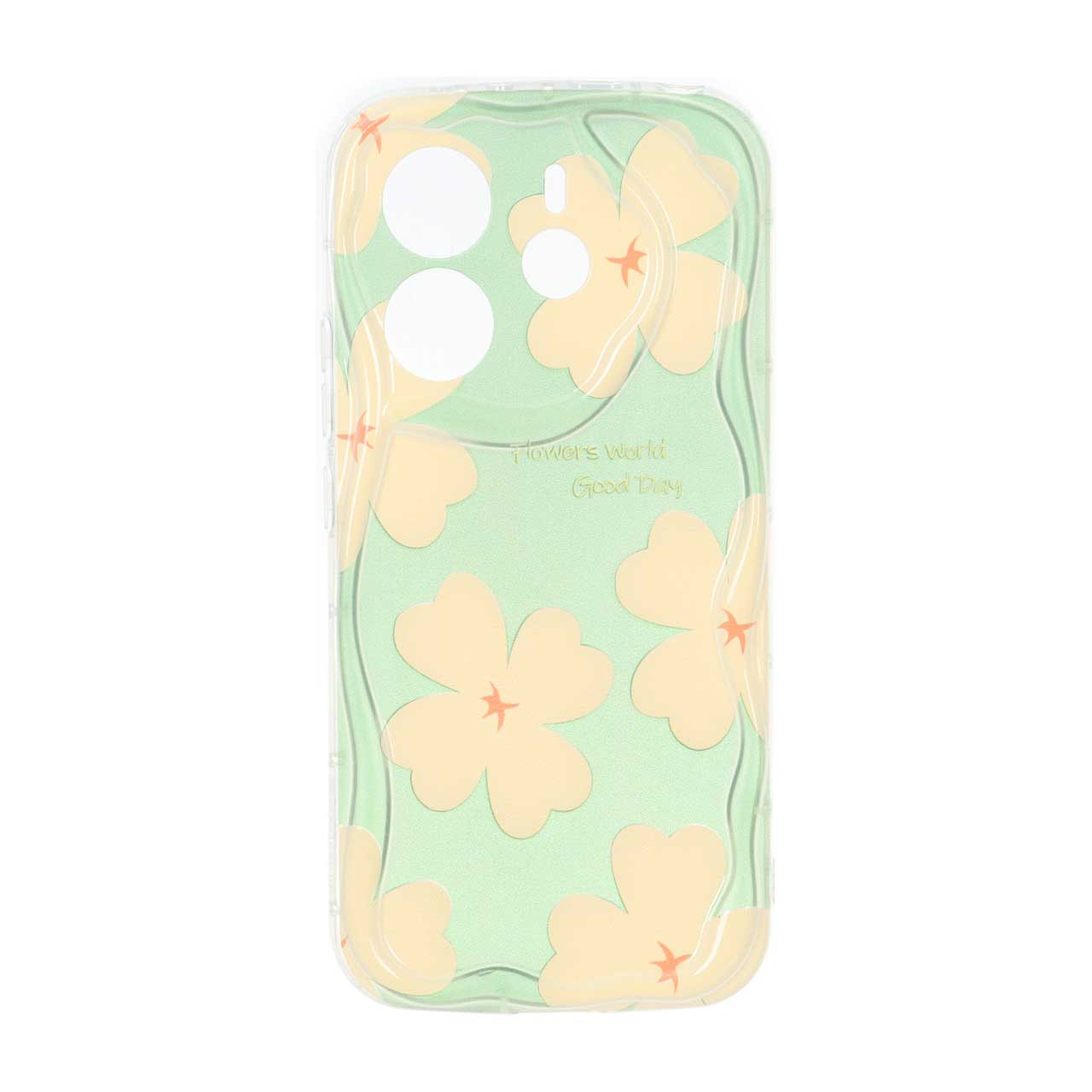 قاب کنگره ای ژله ای طرح دار محافظ لنزدار Xiaomi Redmi Note 14 4G - کد 278