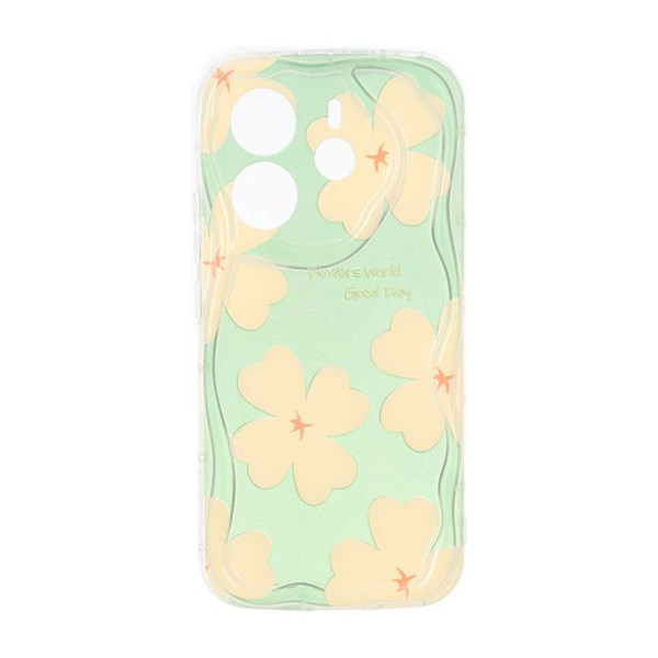 قاب کنگره ای ژله ای طرح دار محافظ لنزدار Xiaomi Redmi Note 14 4G - کد 278
