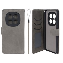 کیف موبایل مگنتی درجه یک داخل خز MNC Plus مدل Xiaomi Redmi Note 15 Pro 5G - خاکستری