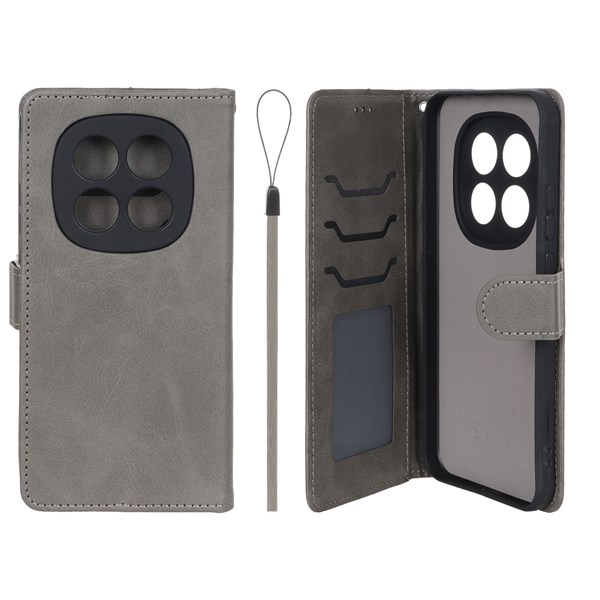 کیف موبایل مگنتی درجه یک داخل خز MNC Plus مدل Xiaomi Redmi Note 15 Pro 5G - خاکستری