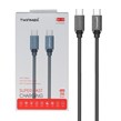 کابل شارژ فست TwinMax Type-C to Type-C مدل M-19 65W - خاکستری - MMX