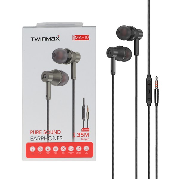 هندزفری باسیم TwinMax مدل MA-10 - مشکی