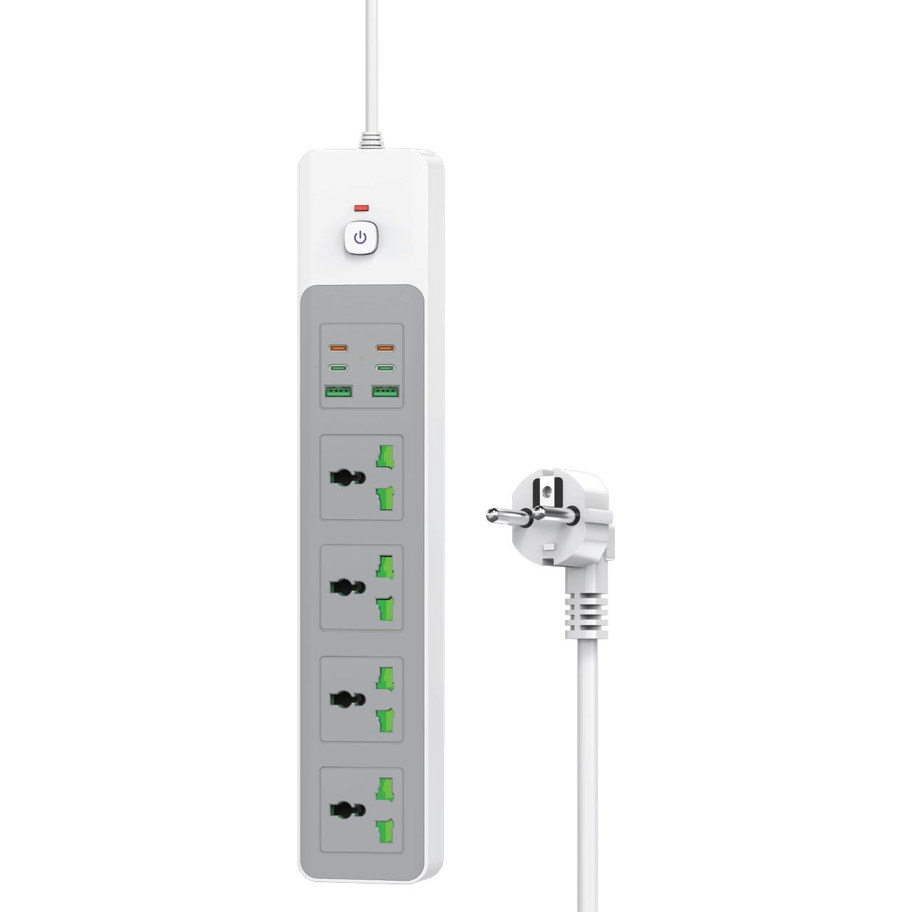 چندراهی برق 4 خانه TwinMax مدل MX-60 65W - سفید
