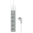 چندراهی برق 4 خانه TwinMax مدل MX-60 65W - سفید
