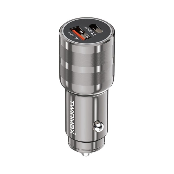 شارژر فندکی PD و فست دو پورت TwinMax مدل MX-28 48W - مشکی