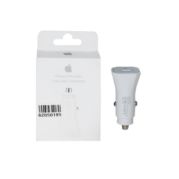 شارژر فندکی PD و فست تک پورت Apple مدل AP1314 20W - سفید - ASP (گارانتی شش ماهه آروین)