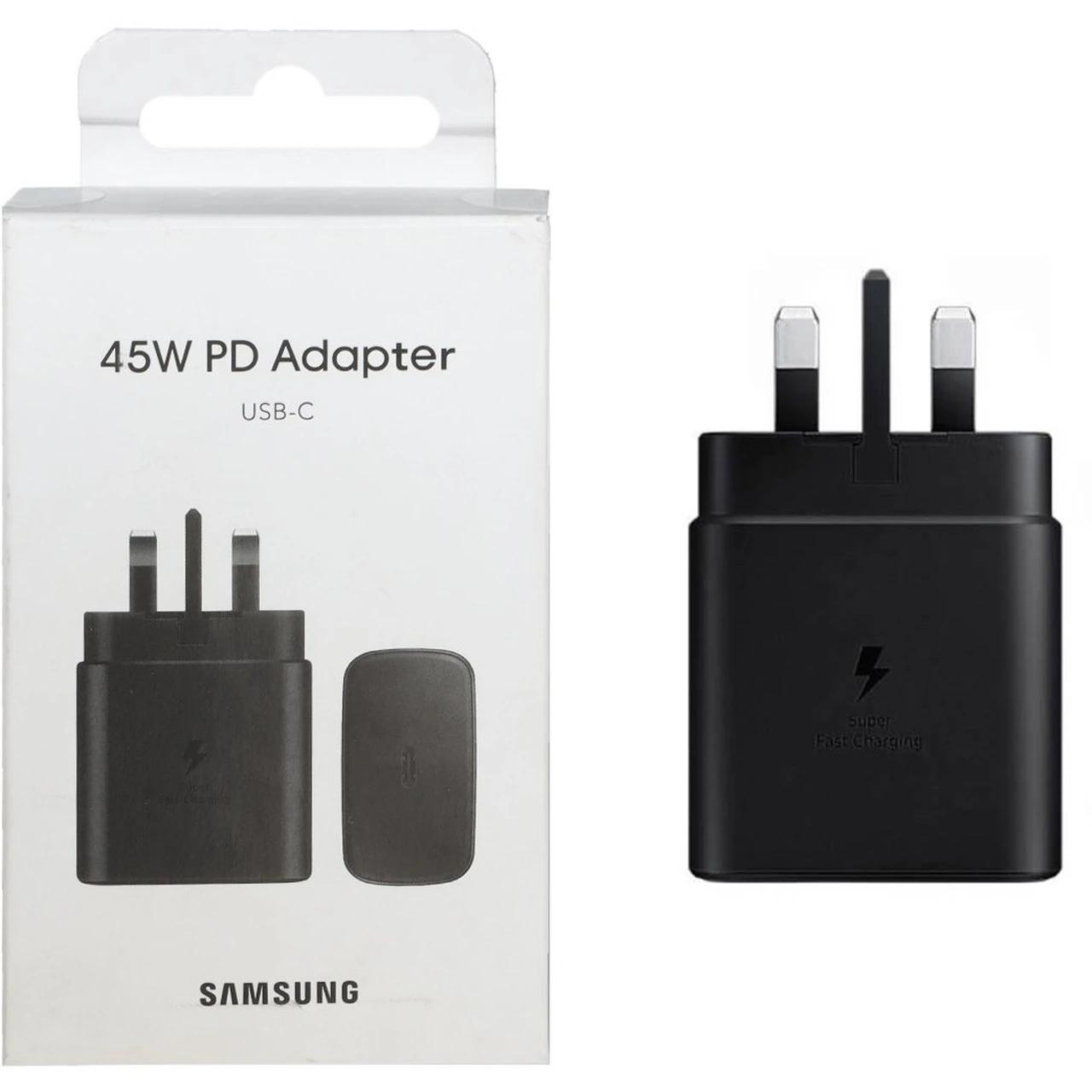 شارژر دیواری سه پین PD و فست Samsung مدل TA845XBEGCN 45W - مشکی - NZR