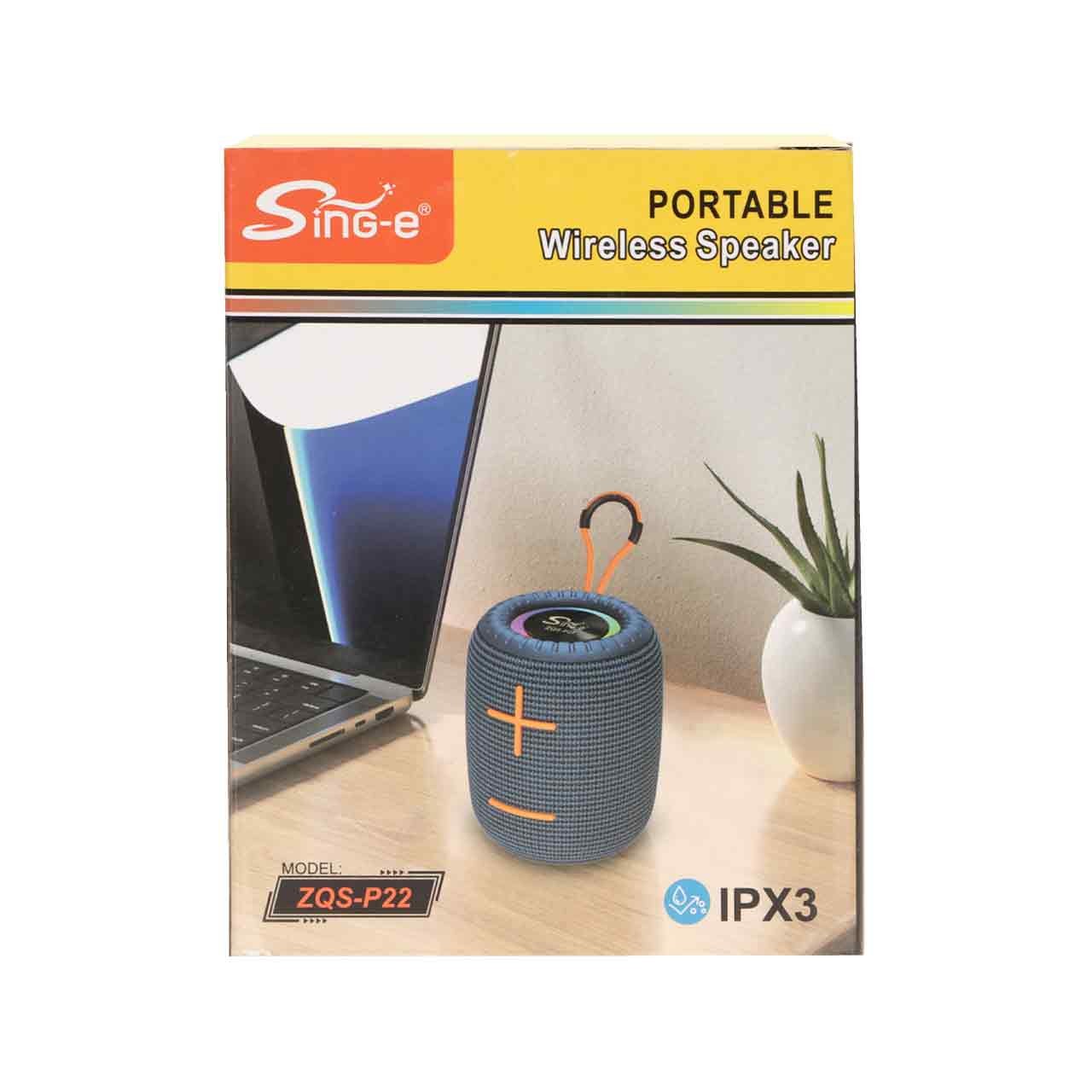 اسپیکر 8W بی سیم Sing-e مدل ZQS P22 - مشکی (کارکرده)