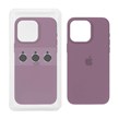 قاب سیلیکونی اورجینال با ست محافظ لنز رینگی Apple iPhone 13 Pro Max - بنفش کدر (پک دار)