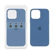 قاب سیلیکونی اورجینال با ست محافظ لنز رینگی Apple iPhone 13 Pro Max - آبی تیره (پک دار)