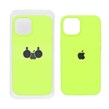 قاب سیلیکونی اورجینال با ست محافظ لنز رینگی Apple iPhone 15 / iPhone 14 / iPhone 13 - سبز فسفری (پک دار)