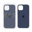 قاب سیلیکونی اورجینال با ست محافظ لنز رینگی Apple iPhone 15 / iPhone 14 / iPhone 13 - سرمه ای کد 1 (پک دار)