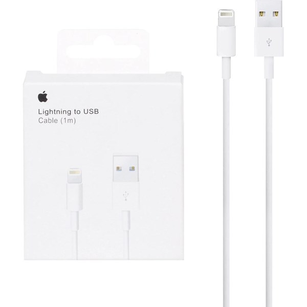 کابل شارژ آیفون مدل A1480 MUQW3ZM/A - سفید - MMX (اصل چین)
