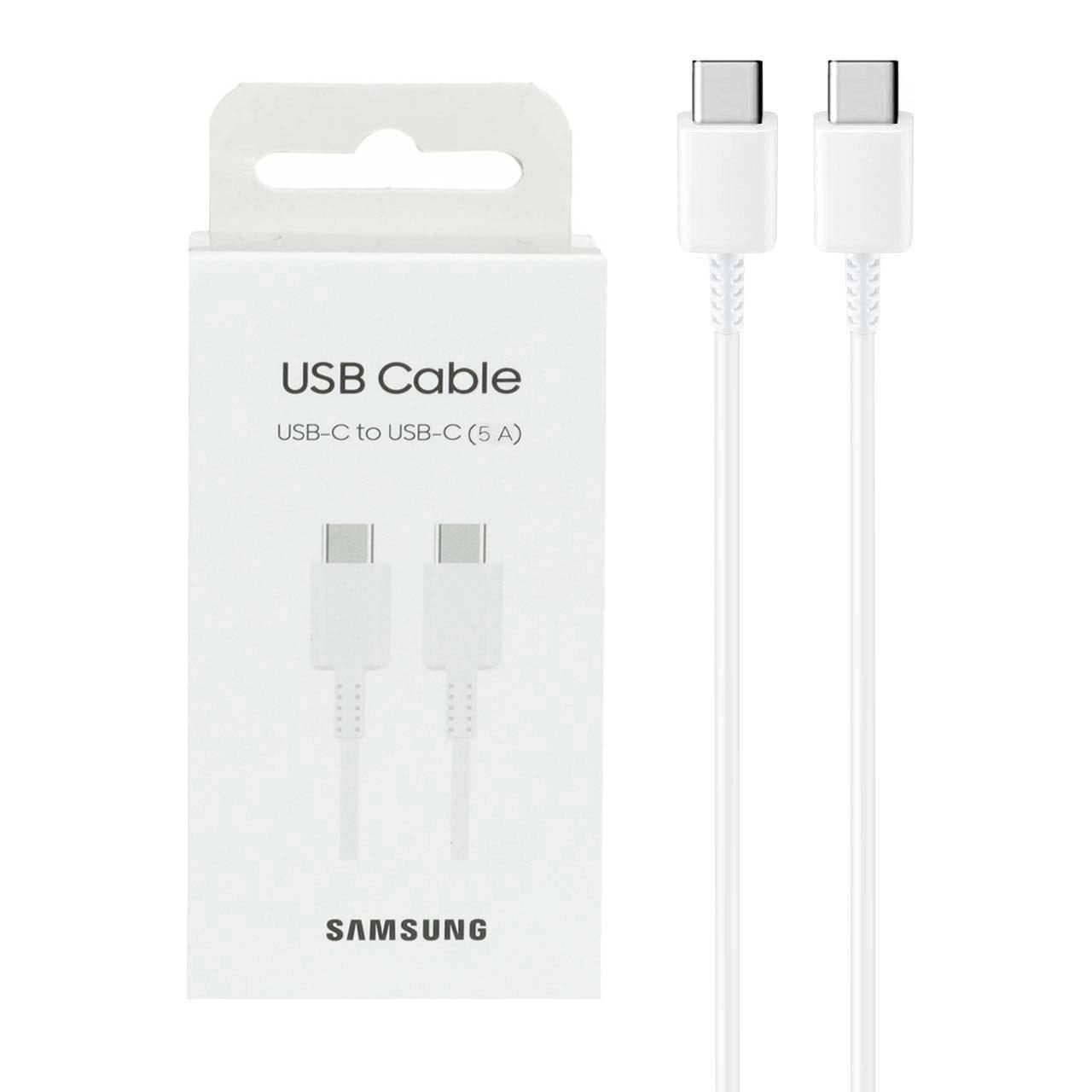 کابل شارژ PD و فست Samsung Type-C to Type-C مدل EP-DG977 (5A) - سفید - MMX