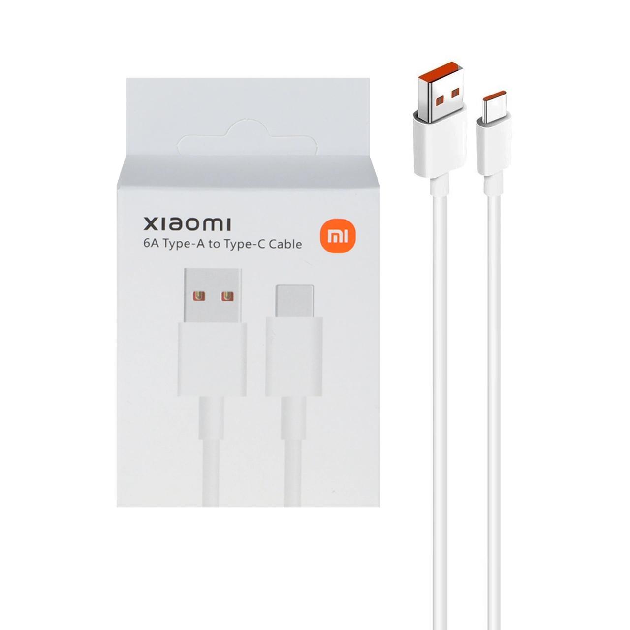 کابل شارژ فست Xiaomi Type-C 6A - سفید - MMX