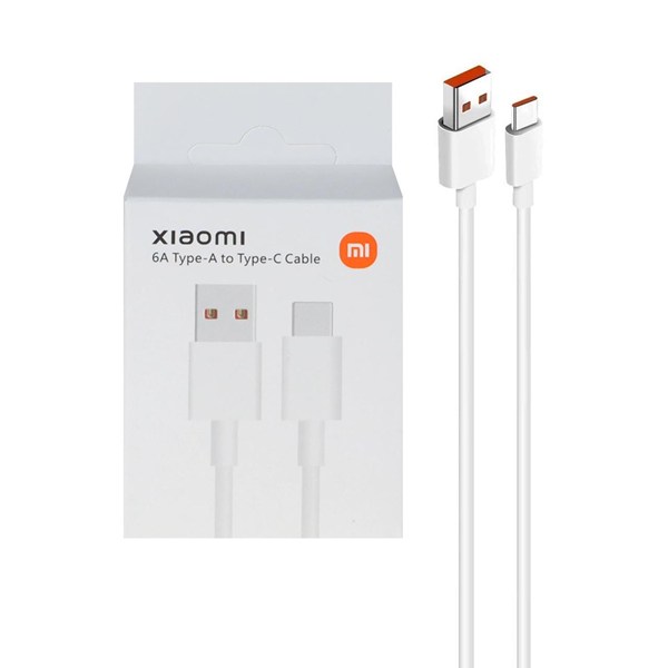 کابل شارژ فست Xiaomi Type-C 6A - سفید - MMX