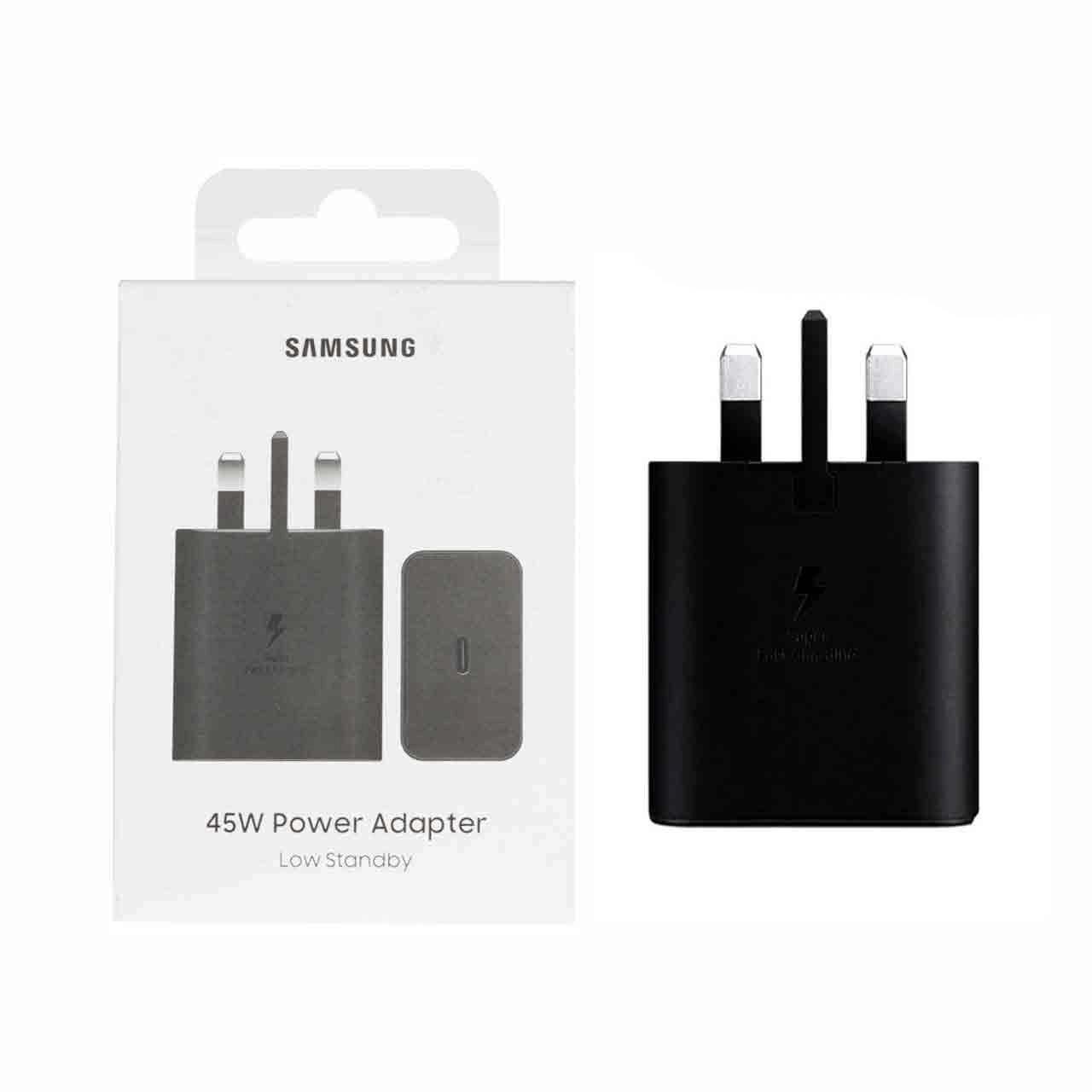 شارژر دیواری سه پین PD و فست تک پورت Samsung مدل EP-T4511 45W - مشکی - MMX (اصل چین)