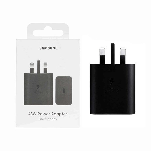 شارژر دیواری سه پین PD و فست تک پورت Samsung مدل EP-T4511 45W - مشکی - MMX (اصل چین)