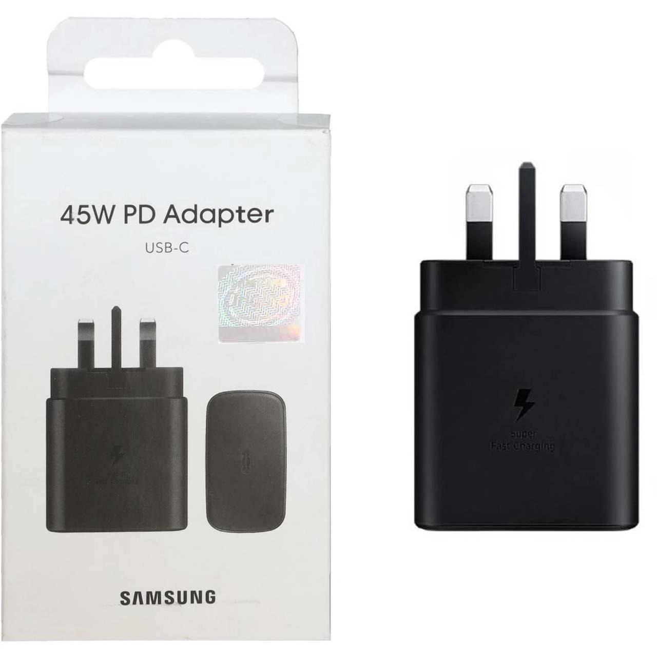 شارژر دیواری سه پین PD و فست تک پورت Samsung مدل EP-TA845 45W - مشکی - MMX