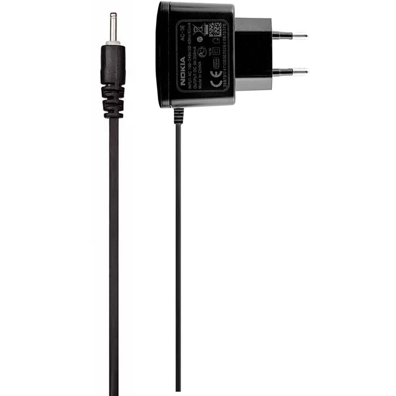 شارژر سوزنی Nokia مدل AC-3E 5V - مشکی - MMX (اصل چین)