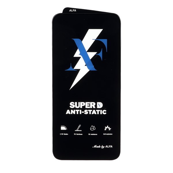 محافظ صفحه نمایش شیشه ای Super D Anti Static ALFA مدل Xiaomi Redmi Note 15 Pro 5G / Mi 15T / Mi 15T Pro / Poco F7