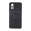 قاب چرمی طرح مگ سیف محافظ لنزدار Xiaomi Poco X4 Pro - مشکی