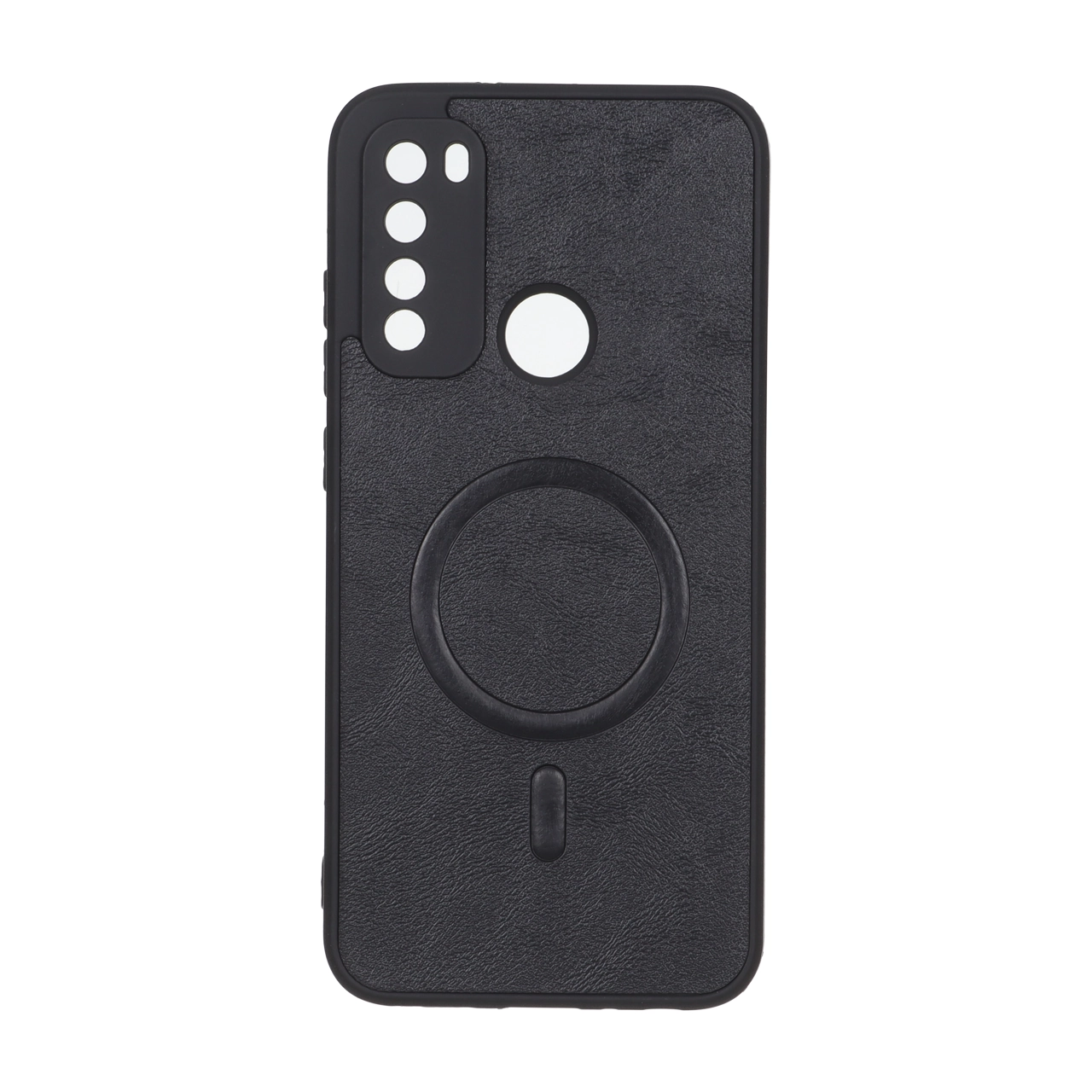 قاب چرمی طرح مگ سیف محافظ لنزدار Xiaomi Redmi Note 8 - مشکی