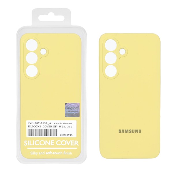 قاب سیلیکونی پاک کنی اورجینال Master Quality مدل Samsung Galaxy S25 FE - لیمویی (پک دار)
