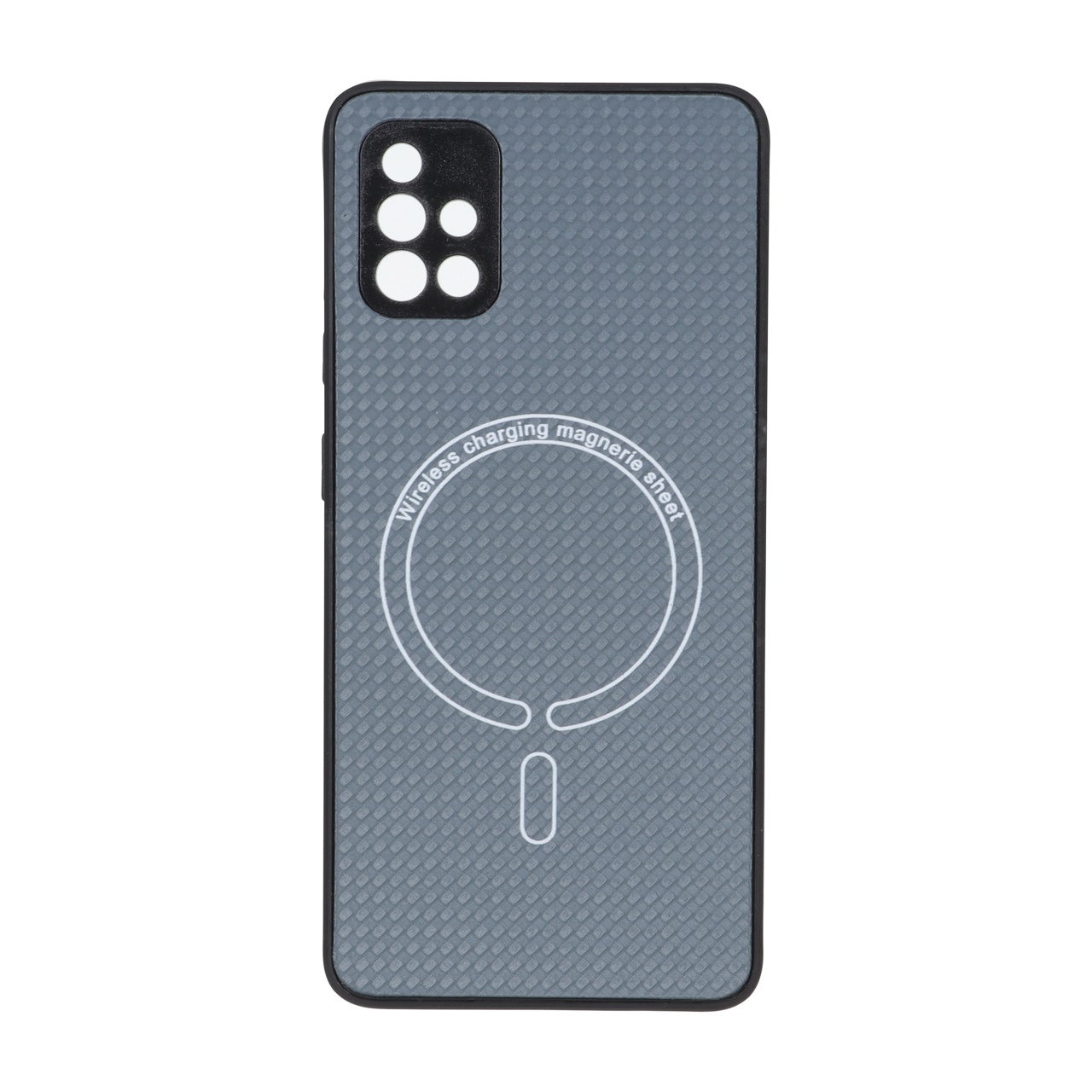 قاب کربنی طرح Magnetic محافظ لنزدار Samsung Galaxy A51 / M40s - خاکستری