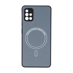 قاب کربنی طرح Magnetic محافظ لنزدار Samsung Galaxy A51 / M40s - خاکستری