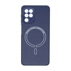 قاب کربنی طرح Magnetic محافظ لنزدار Samsung Galaxy A22 4G / M22 / M32 4G / F22 - سرمه ای