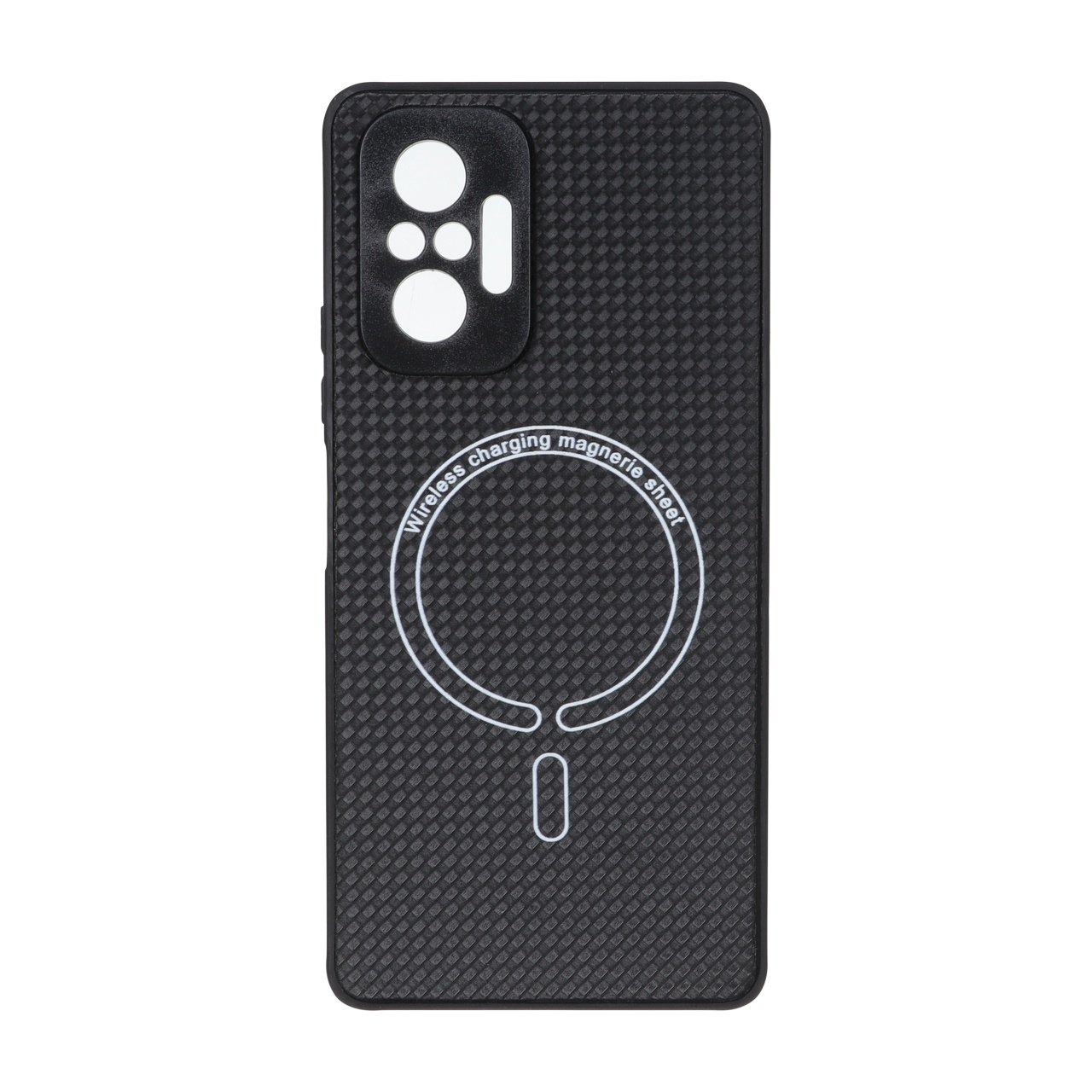 قاب کربنی طرح Magnetic محافظ لنزدار Xiaomi Redmi Note 10 Pro 4G / Redmi Note 10 Pro Max - مشکی